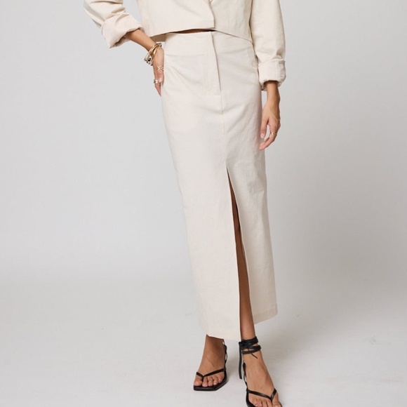 STILLWATER Twill Skirt Winter White